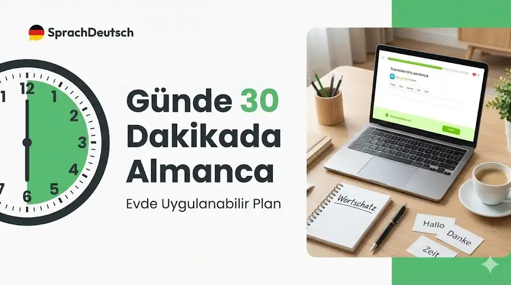 Günde 30 Dakika ile Evde Almanca Öğrenme Rutini
